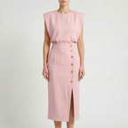 Sculptara - Tailored Sleeveless Midi Dress