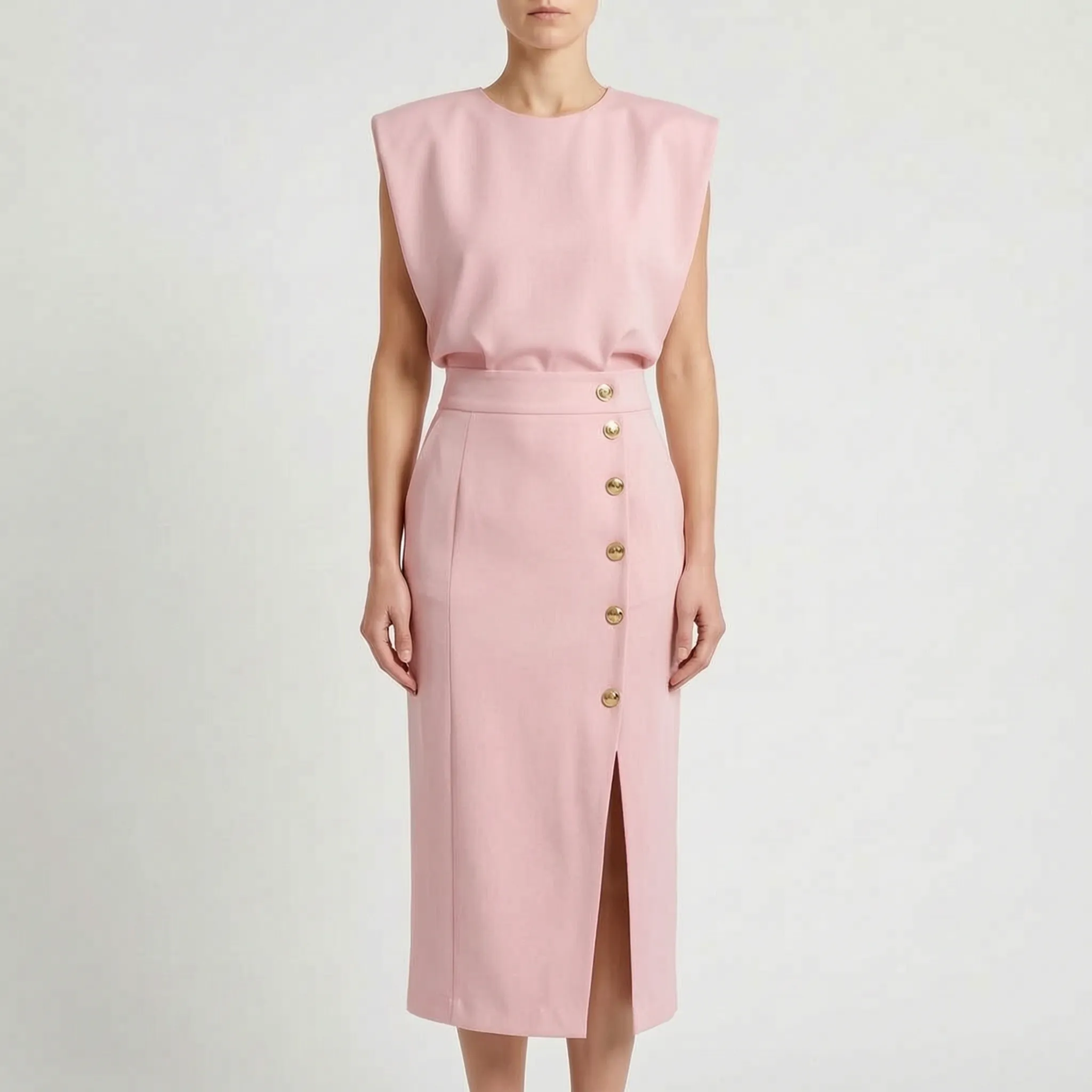 Sculptara - Tailored Sleeveless Midi Dress
