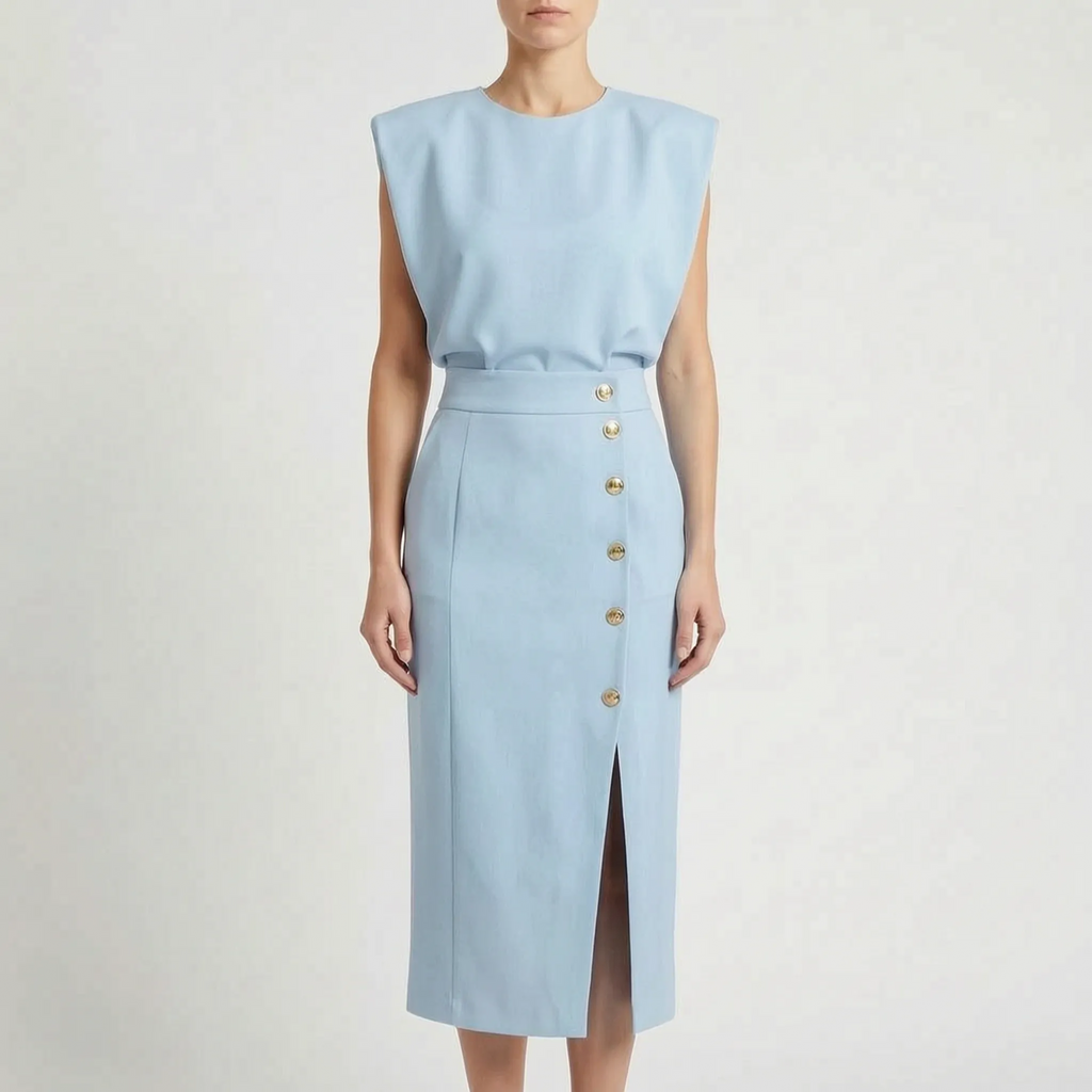 Sculptara - Tailored Sleeveless Midi Dress