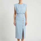 Sculptara - Tailored Sleeveless Midi Dress