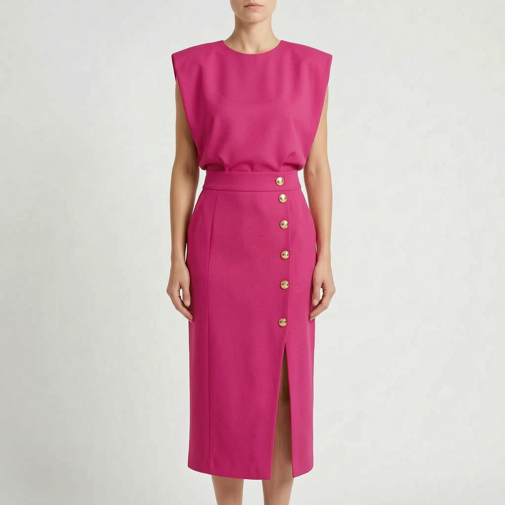 Sculptara - Tailored Sleeveless Midi Dress