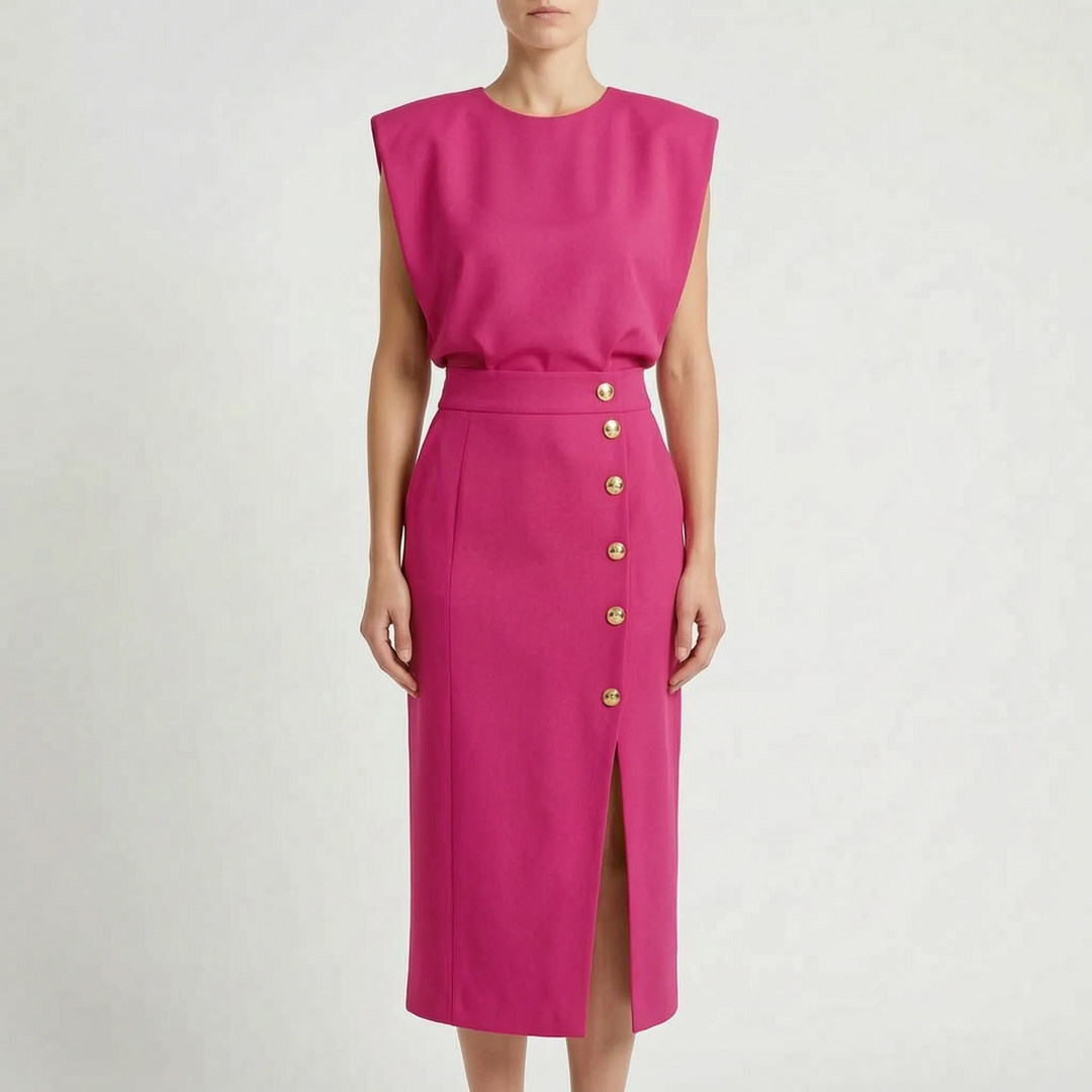 Sculptara - Tailored Sleeveless Midi Dress