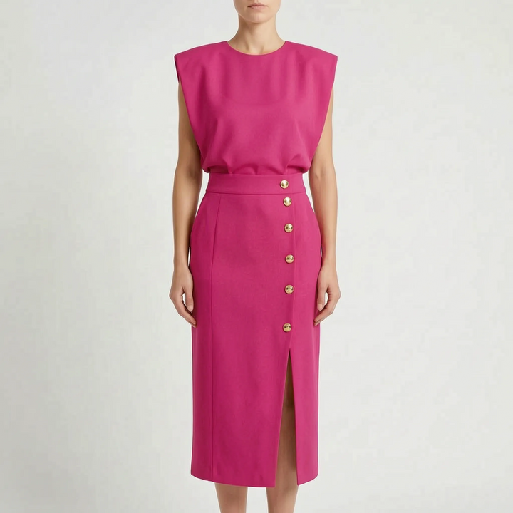 Sculptara - Tailored Sleeveless Midi Dress