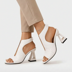 Sculptica  - Sculptural Block Heeled Sandals Evening Dinner Events