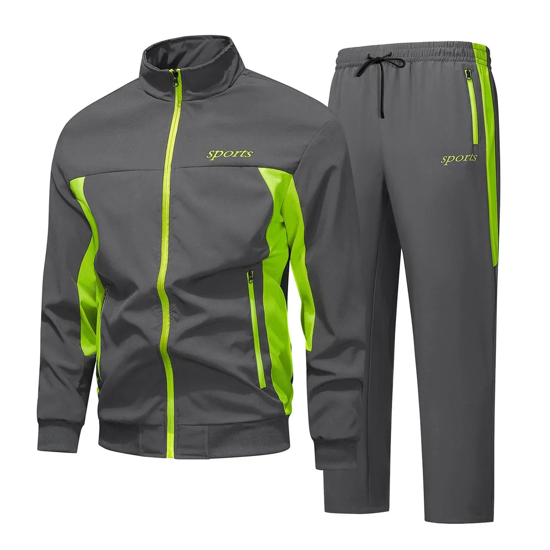 Men's Two-Piece Zip Tracksuit Set