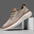 Mesh lace-up trainers with rounded toes, contrasting trim and textured soles