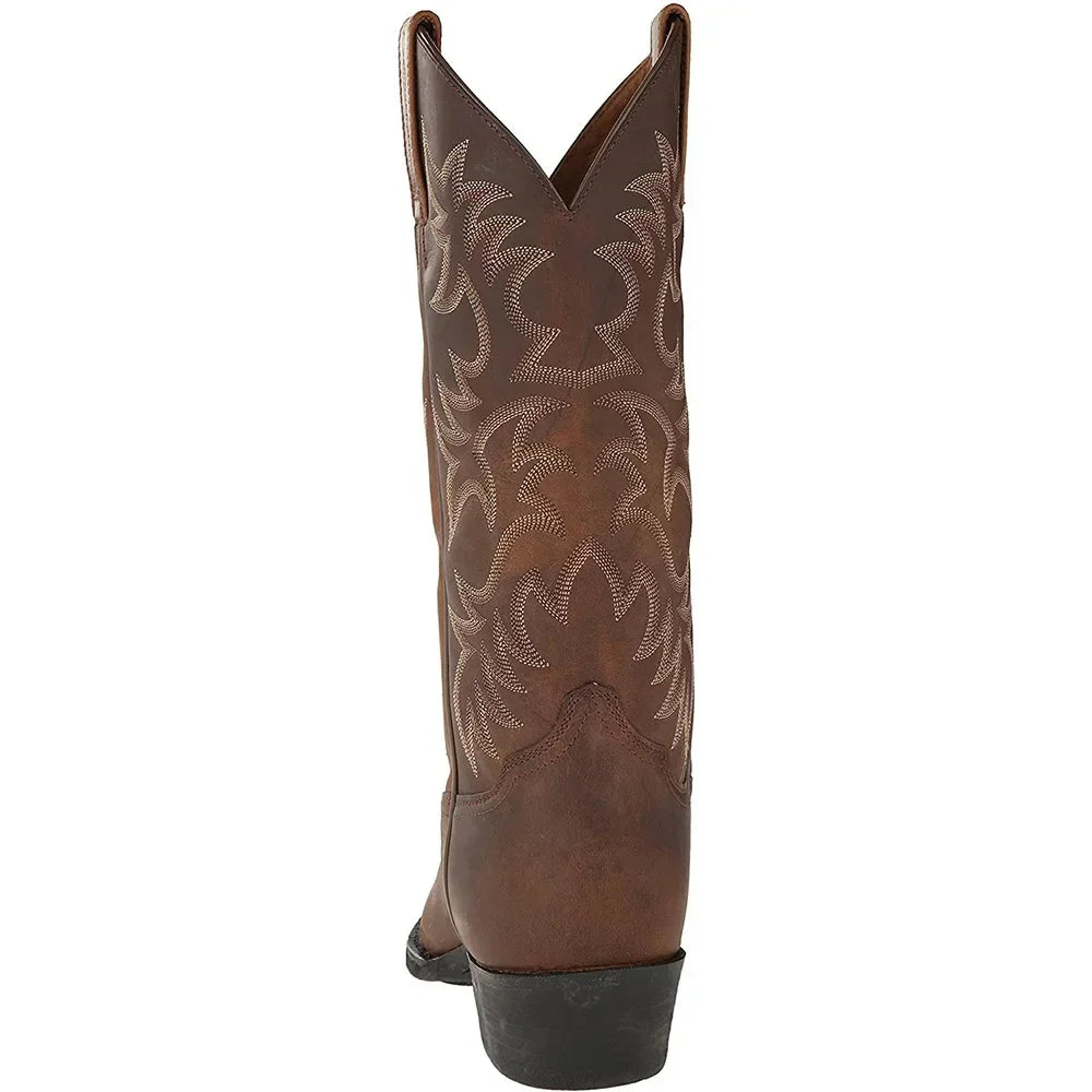 Women's blue embroidered ankle boots with side zipper and low heel