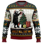 Camel printed festive crewneck sweatshirt with long sleeves