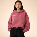Women's long-sleeve hooded hoodie with kangaroo pocket