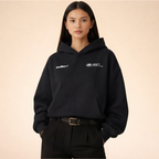Women's long-sleeve hooded hoodie with kangaroo pocket