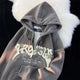 Men's Embroidered Graphic Zip-Up Hoodie