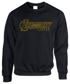 Unisex crew neck sweatshirt with Highbury London front graphic and ribbed trims
