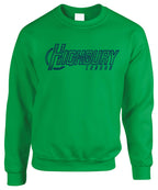 Unisex crew neck sweatshirt with Highbury London front graphic and ribbed trims