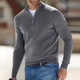 Men's long-sleeve quarter-zip jumper with a mock neck