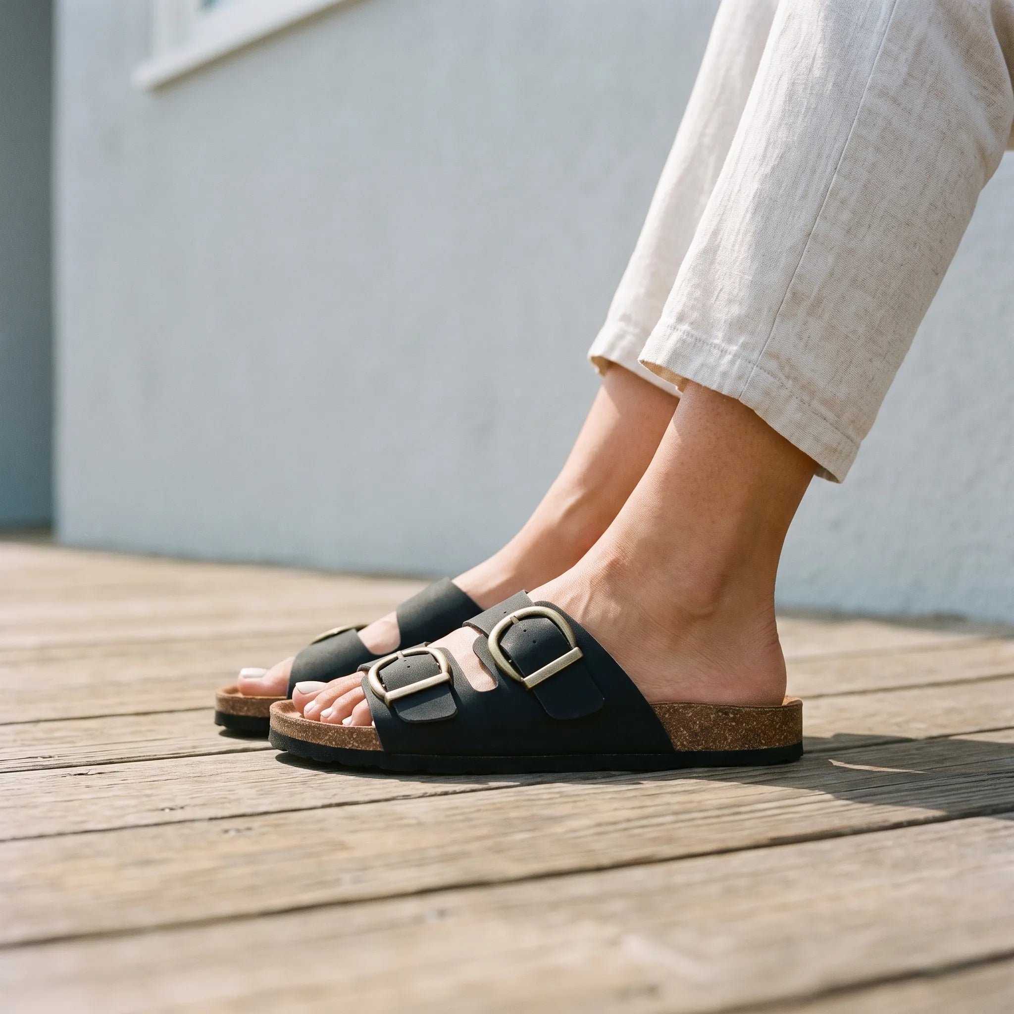 SlideEase  - Casual Wide Strap Women's Sandals Summer Holidays
