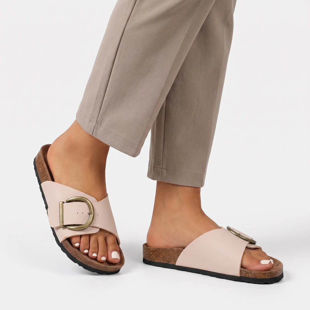 SlideEase  - Casual Wide Strap Women's Sandals Summer Holidays