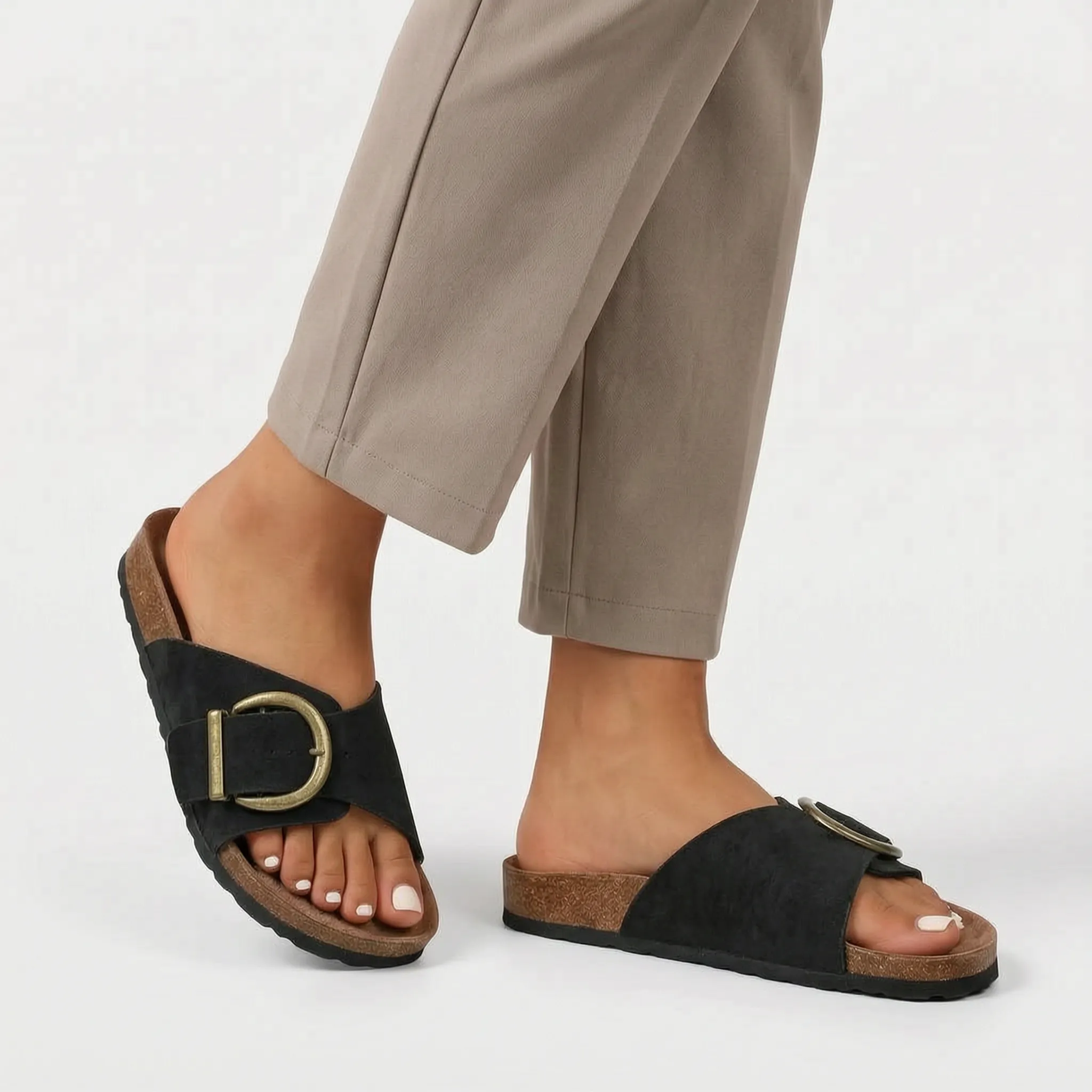SlideEase  - Casual Wide Strap Women's Sandals Summer Holidays