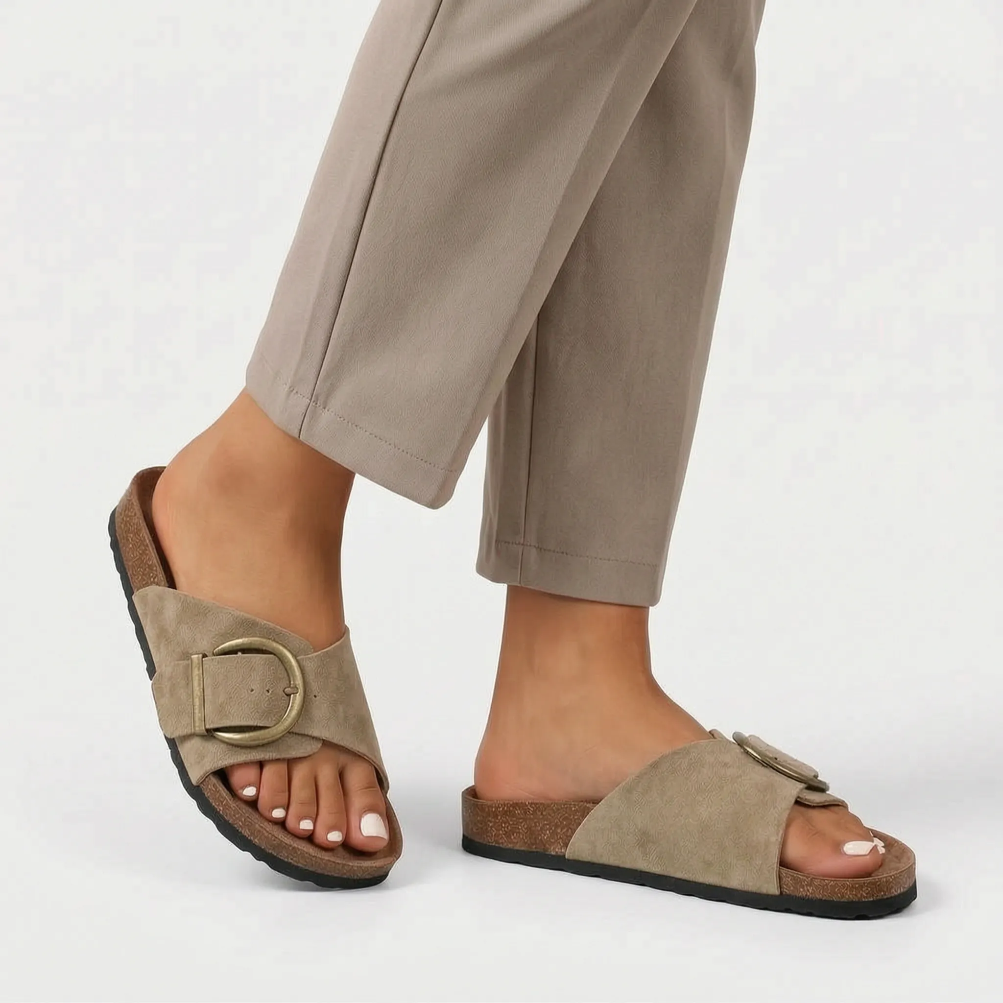SlideEase  - Casual Wide Strap Women's Sandals Summer Holidays