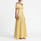 SolaraMaxi  - Yellow One-Shoulder Maxi Dress Wedding Guest Attire