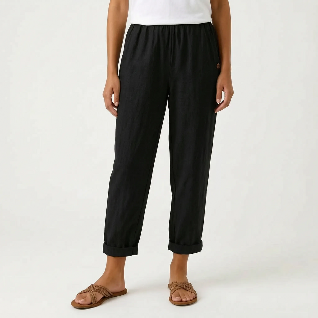 Solenta  - Relaxed Fit Cropped Summer Trousers Casual Daytime Outings