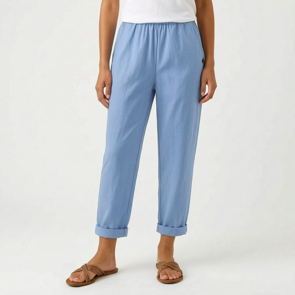 Solenta  - Relaxed Fit Cropped Summer Trousers Casual Daytime Outings