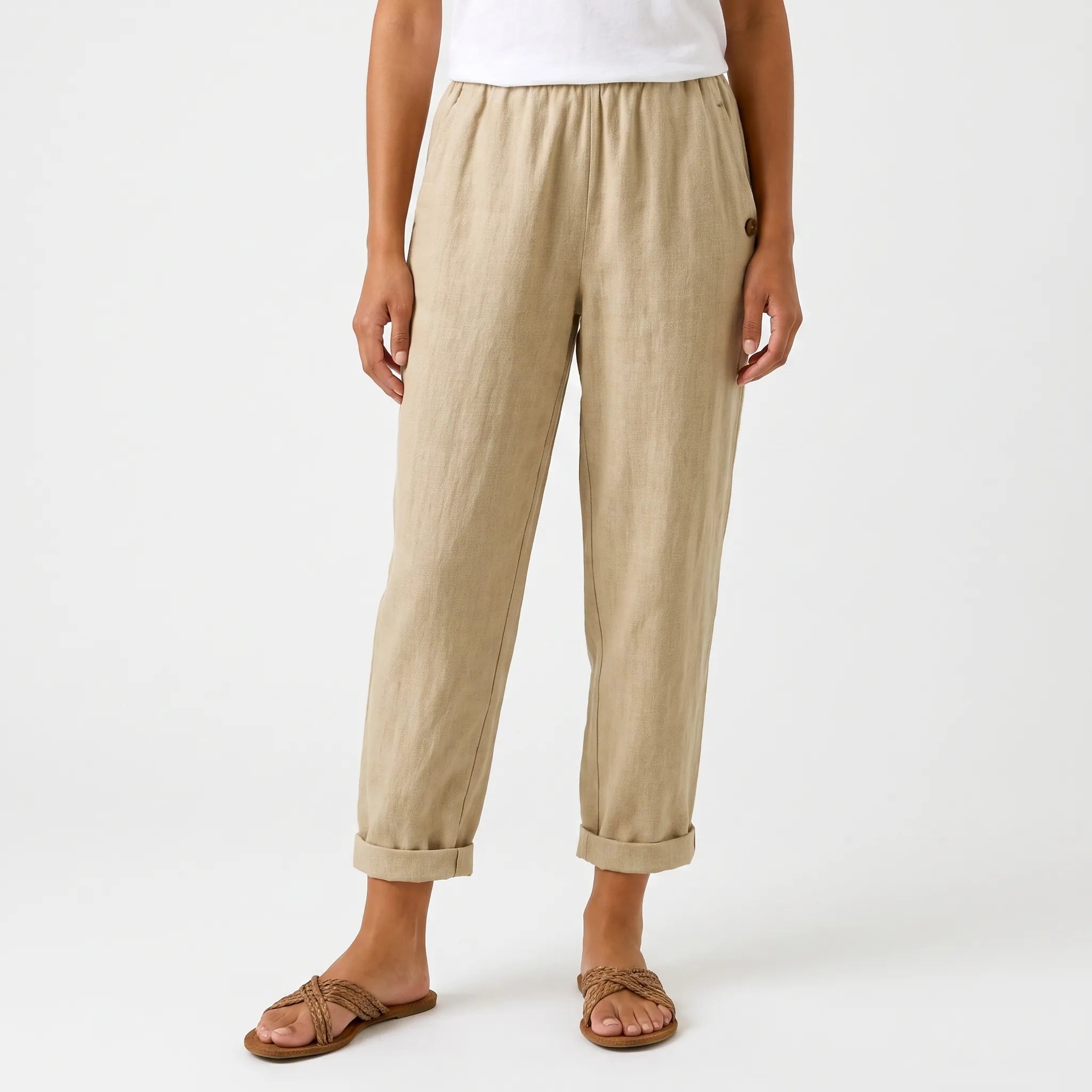 Solenta  - Relaxed Fit Cropped Summer Trousers Casual Daytime Outings