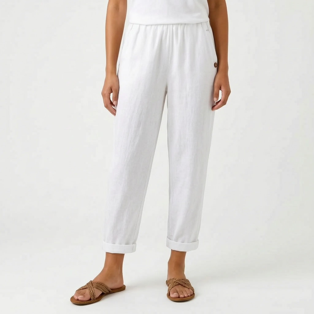 Solenta  - Relaxed Fit Cropped Summer Trousers Casual Daytime Outings