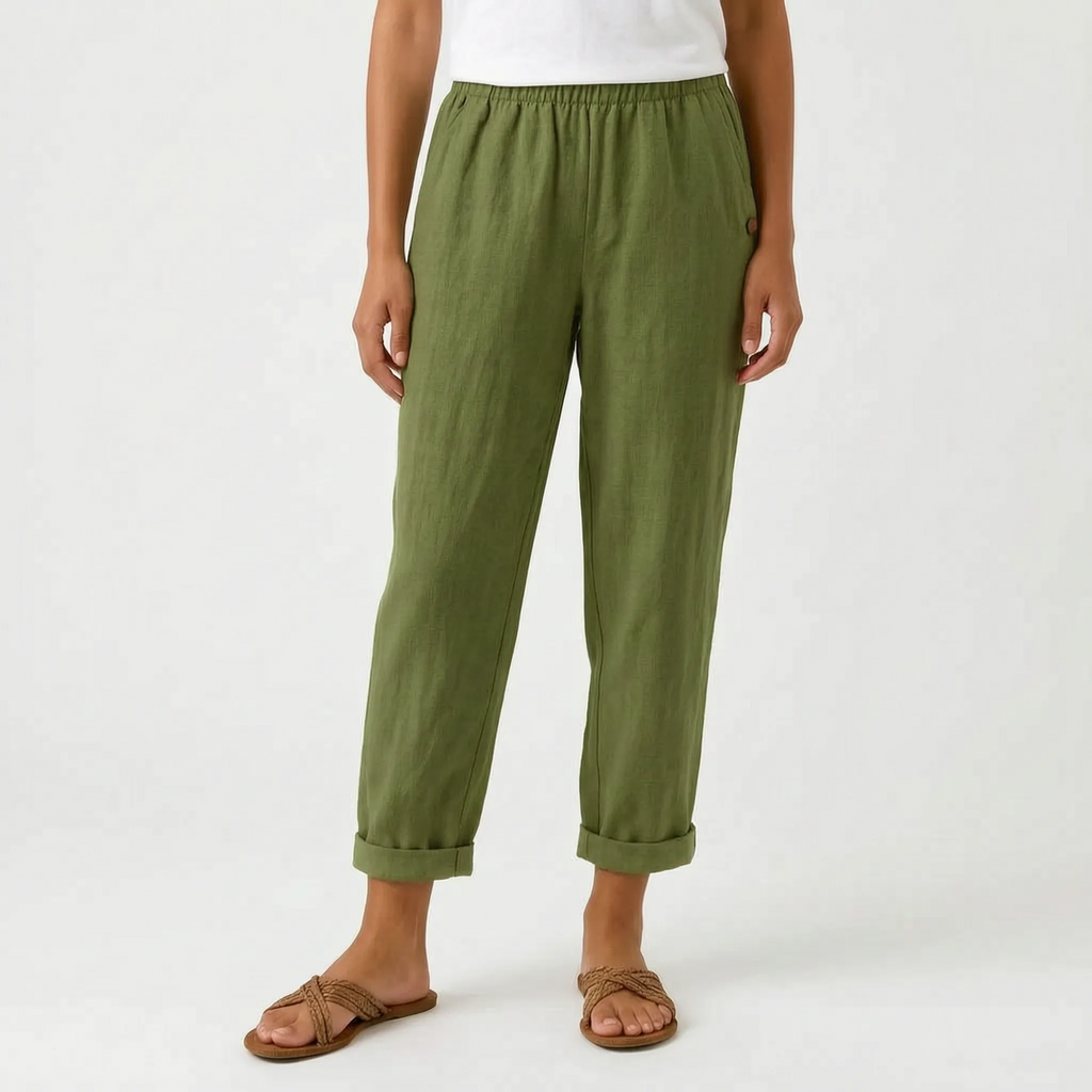Solenta  - Relaxed Fit Cropped Summer Trousers Casual Daytime Outings