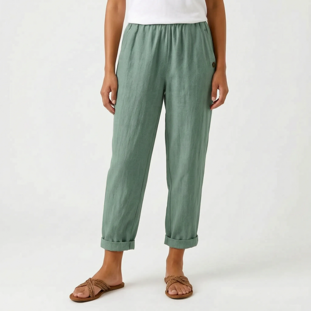 Solenta  - Relaxed Fit Cropped Summer Trousers Casual Daytime Outings