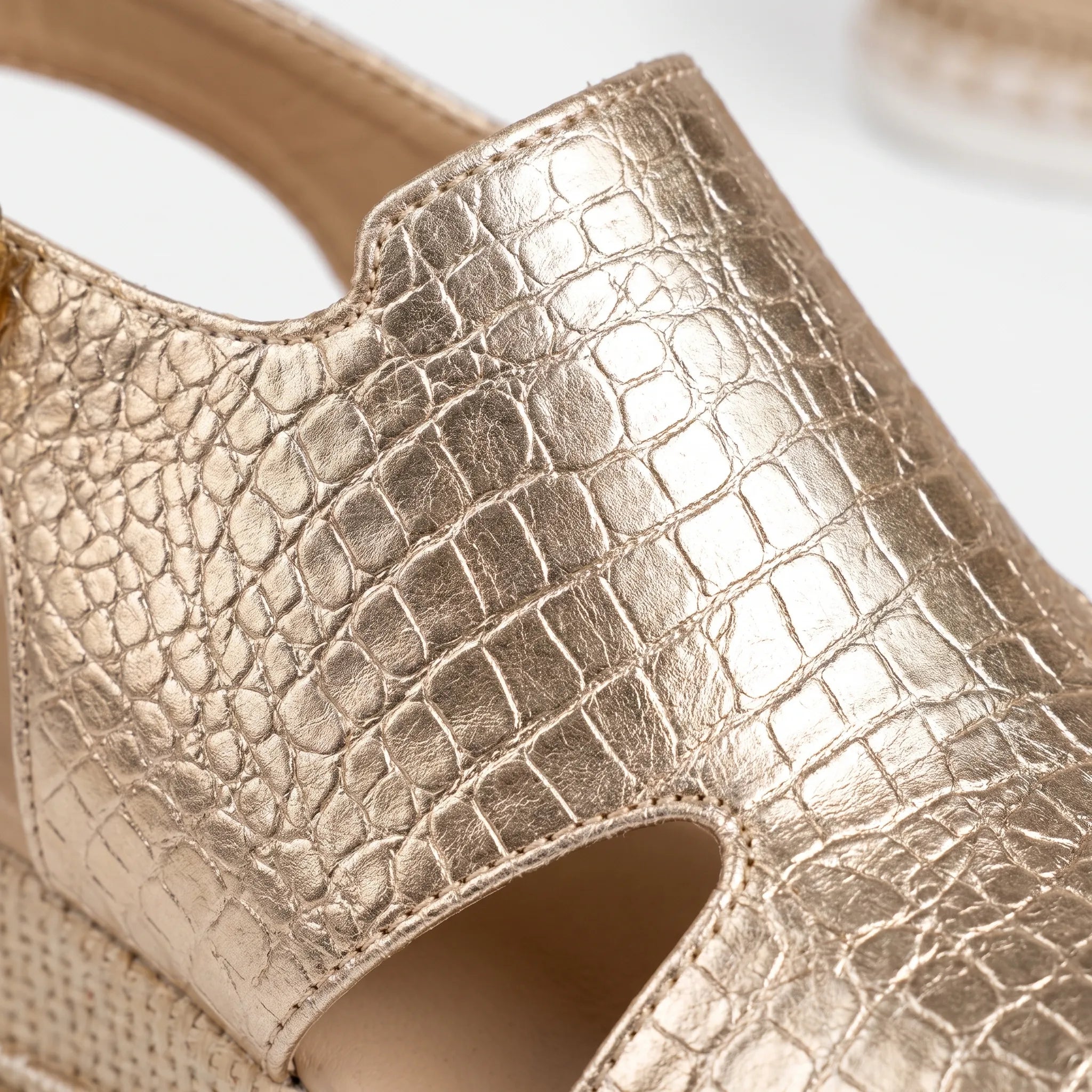 Soleva  - Metallic Open-Toe Platform Wedge Sandals Summer Walks