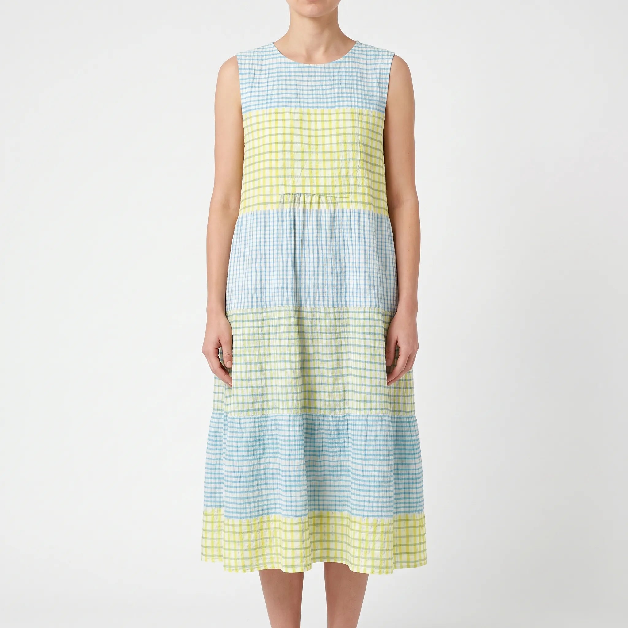 Solmara - Relaxed Sleeveless Colour-Block Summer Dress