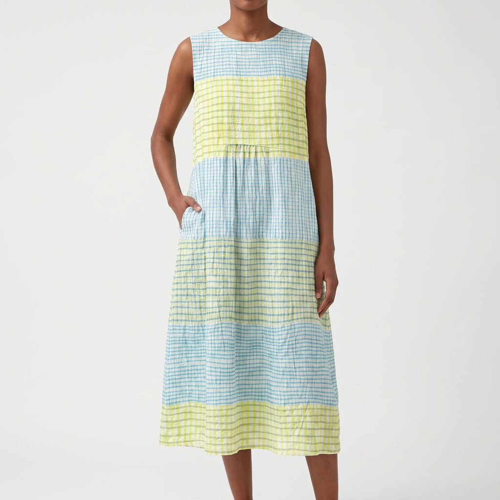 Solmara - Relaxed Sleeveless Colour-Block Summer Dress