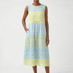 Solmara - Relaxed Sleeveless Colour-Block Summer Dress