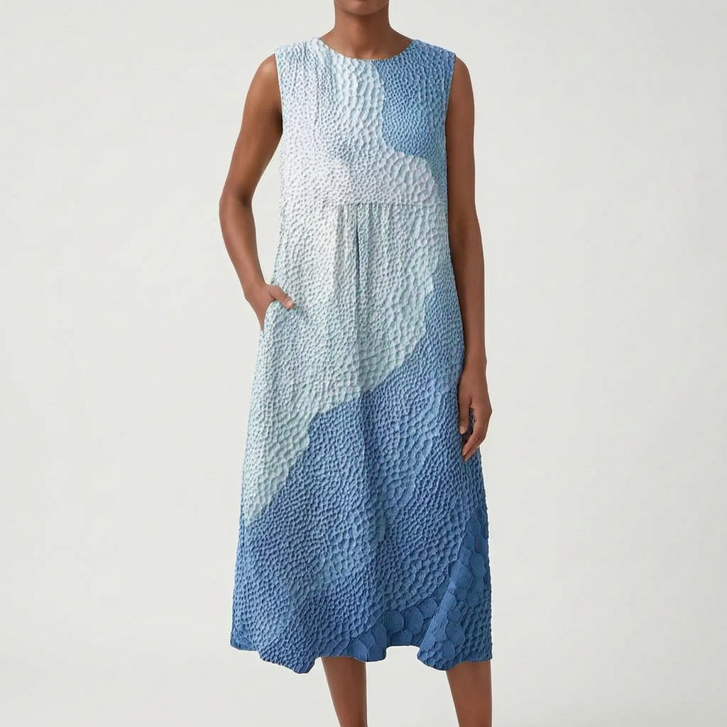 Solmara - Relaxed Sleeveless Colour-Block Summer Dress