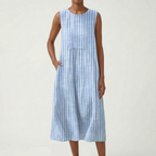 Solmara - Relaxed Sleeveless Colour-Block Summer Dress