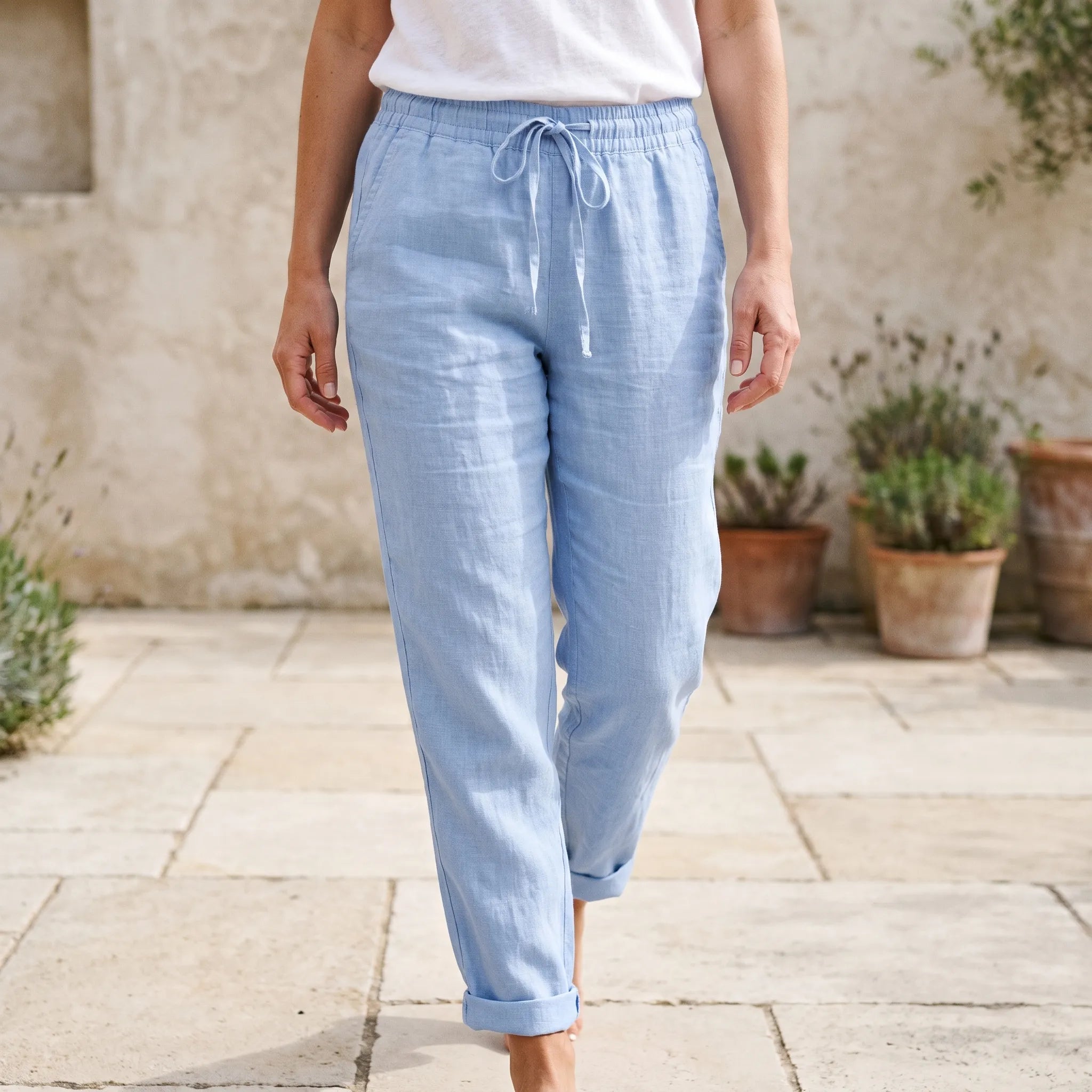 Solmari  - Relaxed Fit Breathable Summer Trousers Casual Daily Wear