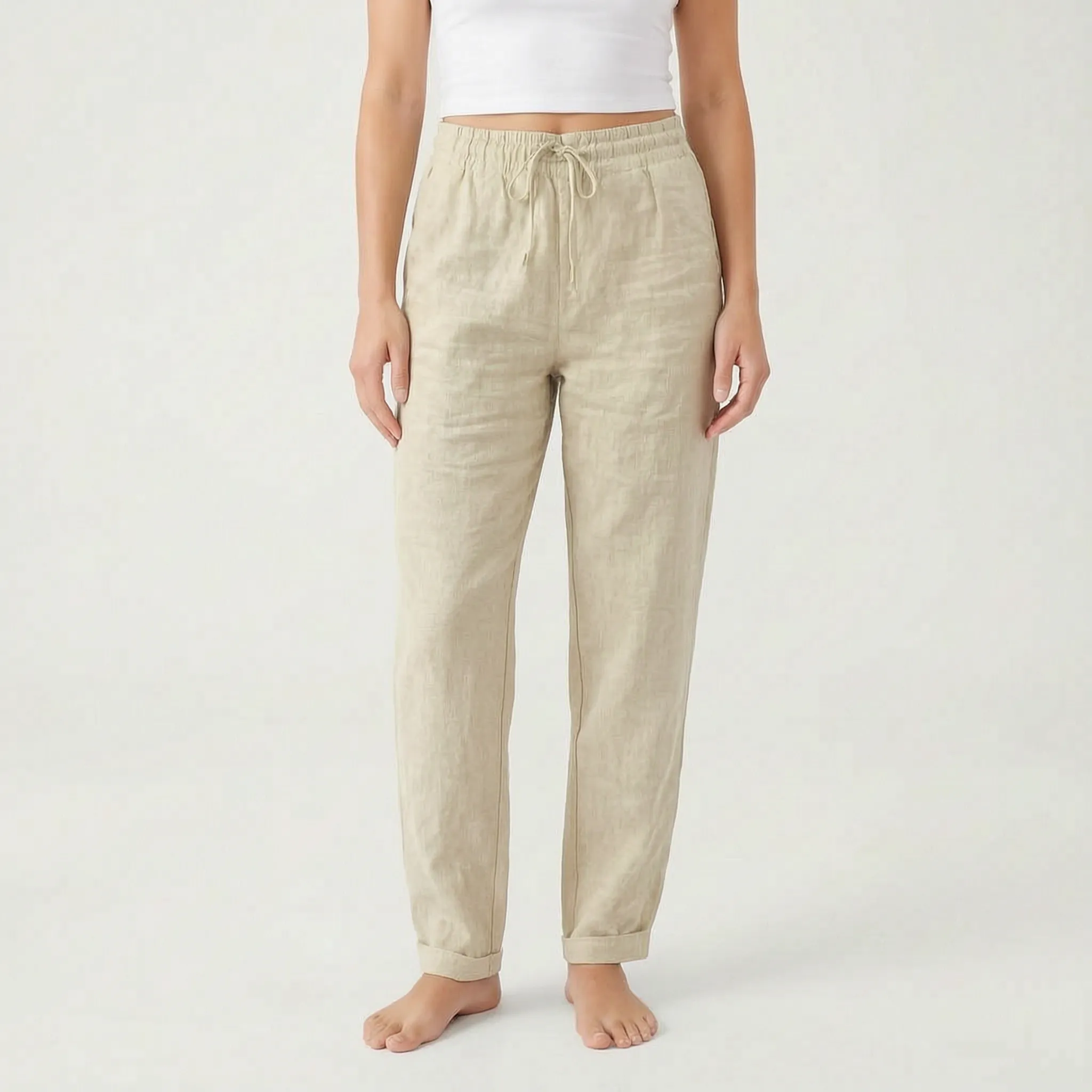 Solmari  - Relaxed Fit Breathable Summer Trousers Casual Daily Wear