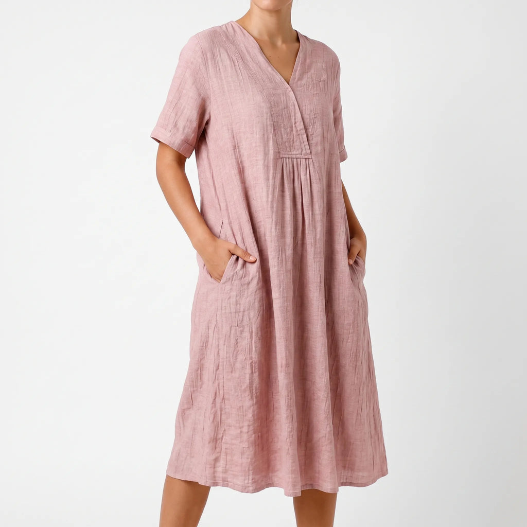Someri  - Relaxed Textured Midi Dress Beachside Walks