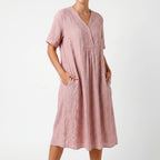 Someri  - Relaxed Textured Midi Dress Beachside Walks