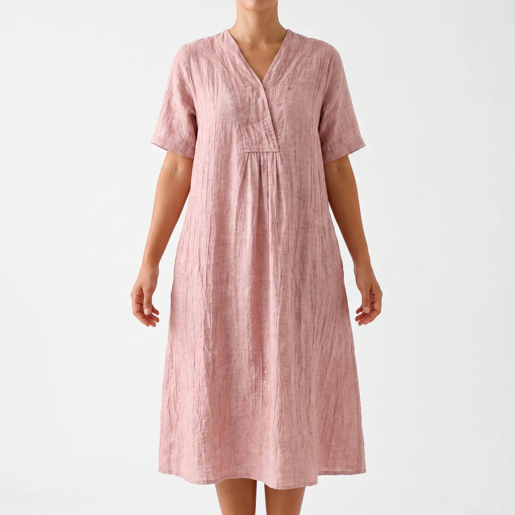 Someri  - Relaxed Textured Midi Dress Beachside Walks