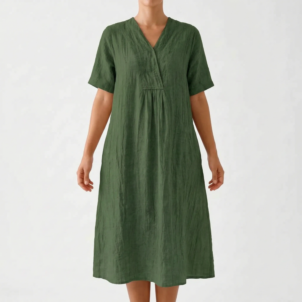 Someri  - Relaxed Textured Midi Dress Beachside Walks