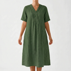 Someri  - Relaxed Textured Midi Dress Beachside Walks