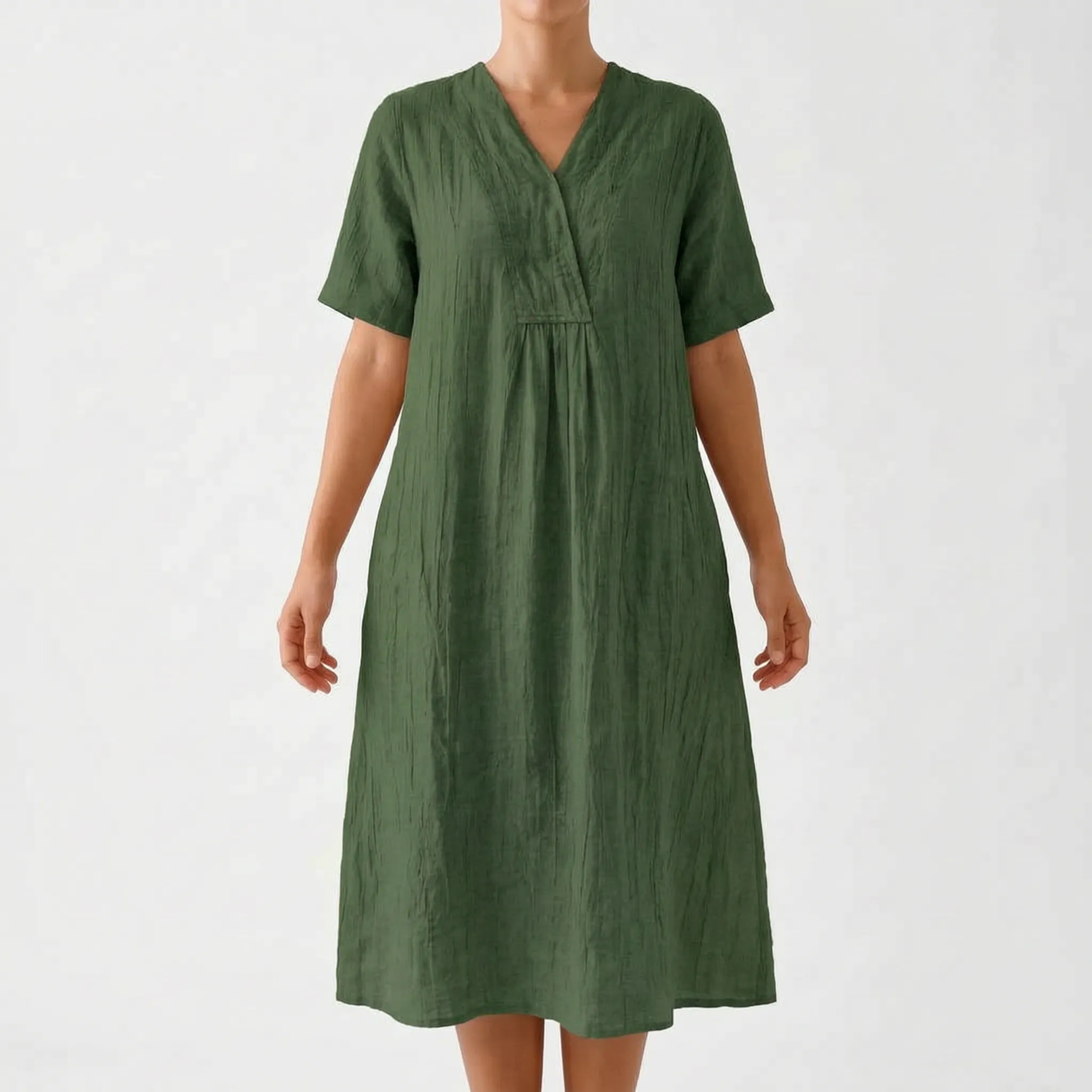 Someri  - Relaxed Textured Midi Dress Beachside Walks