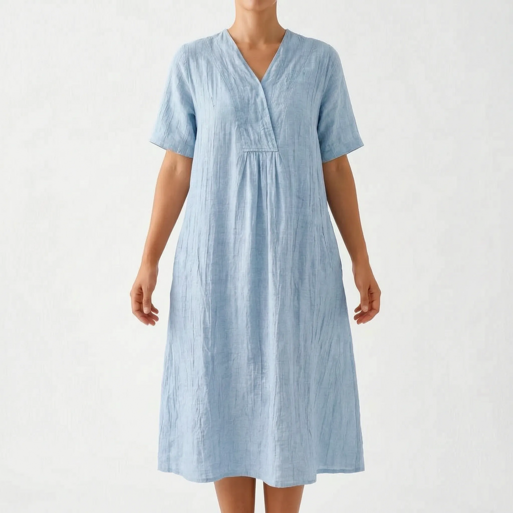Someri  - Relaxed Textured Midi Dress Beachside Walks