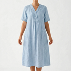Someri  - Relaxed Textured Midi Dress Beachside Walks