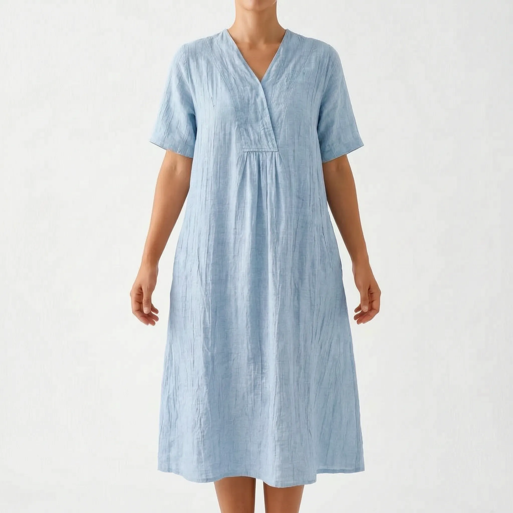 Someri  - Relaxed Textured Midi Dress Beachside Walks