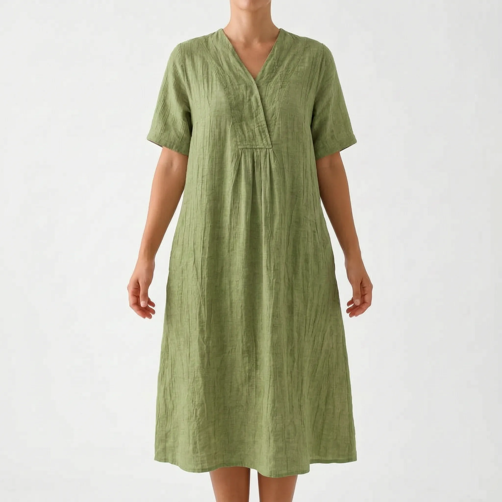 Someri  - Relaxed Textured Midi Dress Beachside Walks
