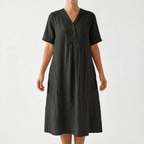 Someri  - Relaxed Textured Midi Dress Beachside Walks