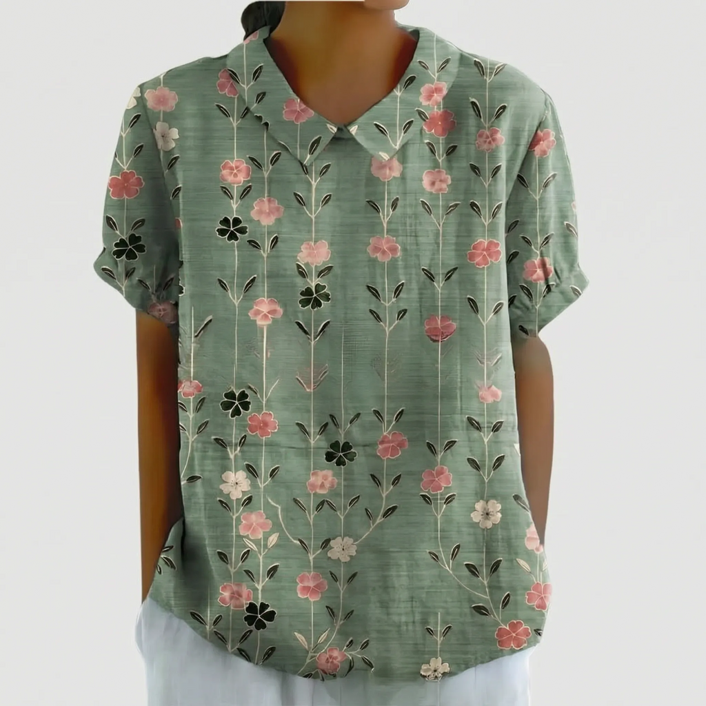 Sommara - Ladies White Floral Summer Blouse