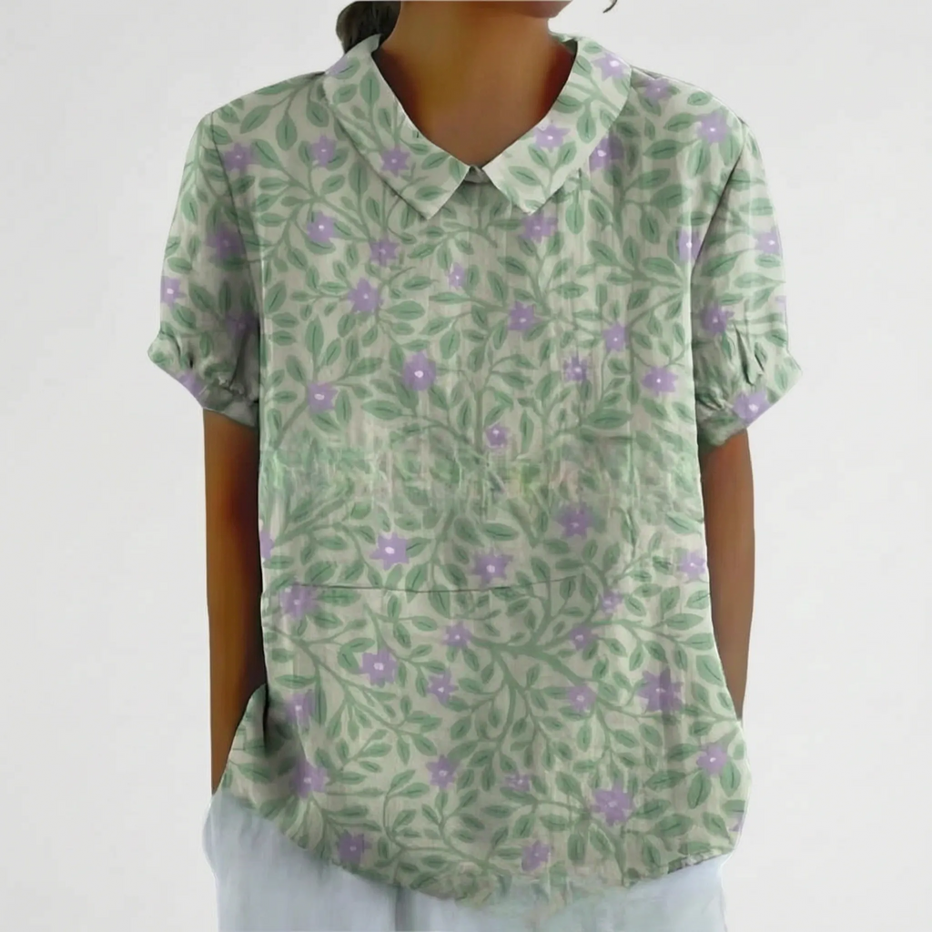 Sommara - Ladies White Floral Summer Blouse